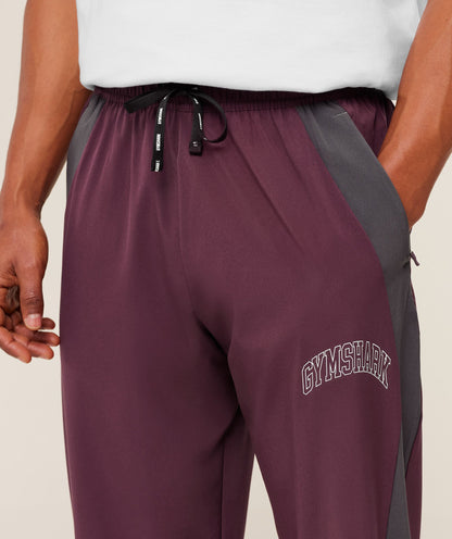 Gymshark Collegiate Tech Pants - GS Impact Burgundy