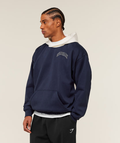 Gymshark Collegiate Tech Hoodie - Heavy Blue