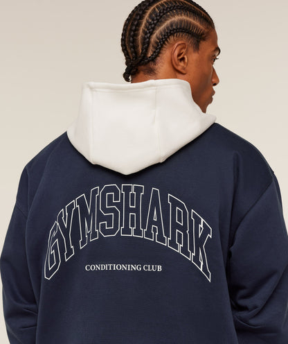 Gymshark Collegiate Tech Hoodie - Heavy Blue