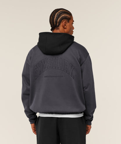 Gymshark Collegiate Tech Hoodie -  Onyx Grey
