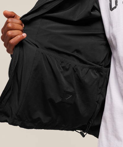 Gymshark Hooded Puffer Jacket - Black