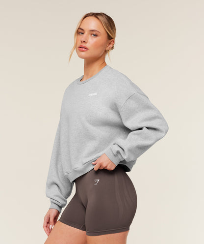 Gymshark Cosy Luxe Sweatshirt - Bros Soft Grey Marl