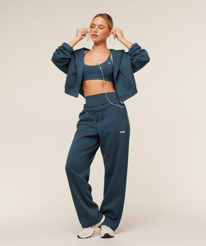 Gymshark Cosy Luxe Straight Leg Regular Joggers - GS Stealth Blue