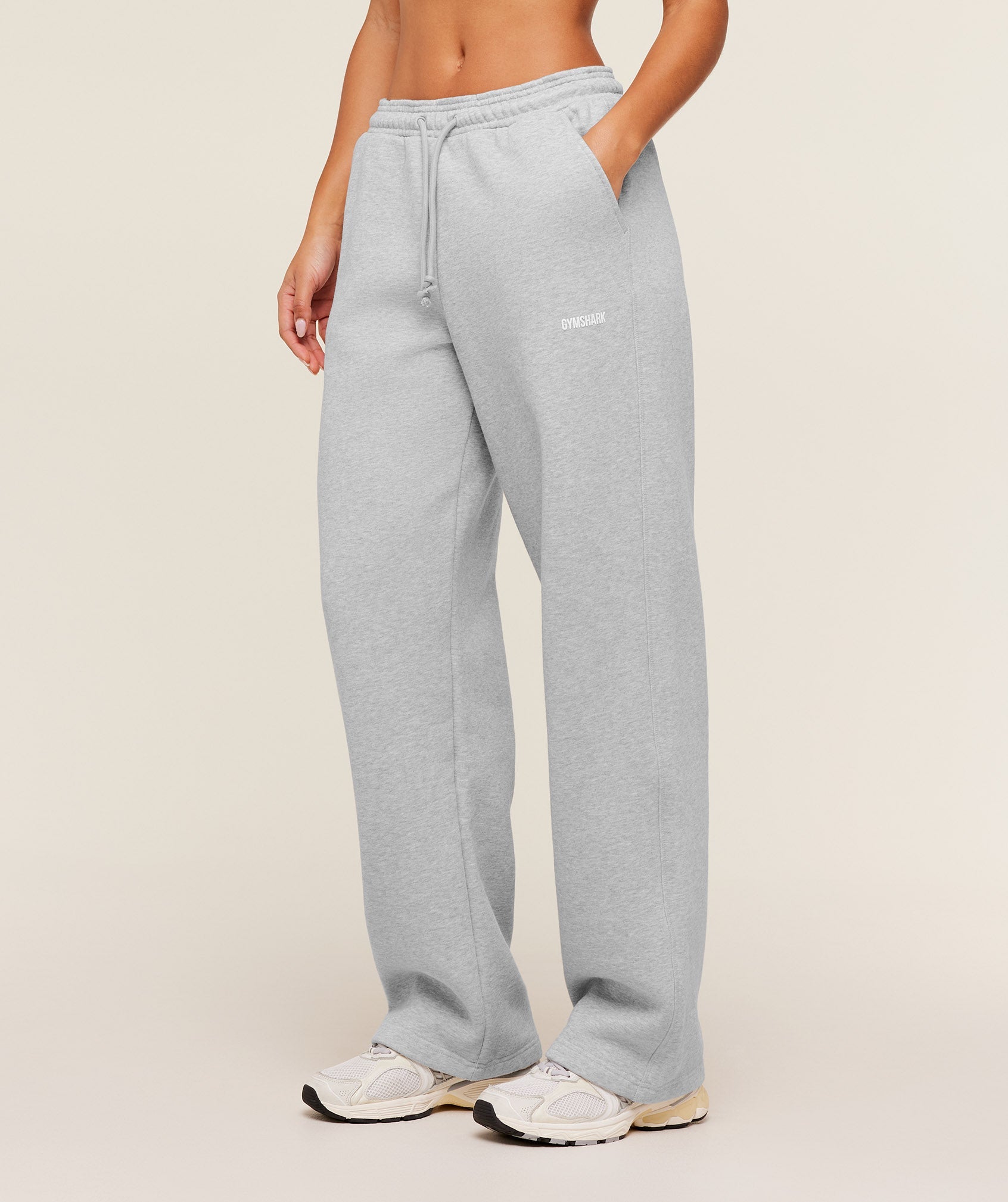 Gymshark Cosy Luxe Straight Leg Tall Joggers - Bros Soft Grey Marl