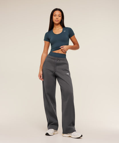 Gymshark Cosy Luxe Straight Leg Tall Joggers - Onyx Grey