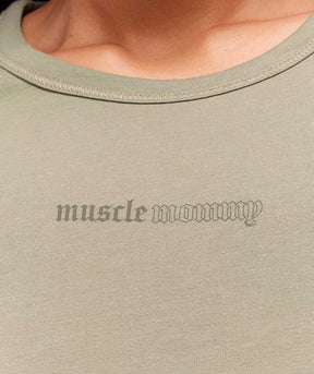 Gymshark Cotton Graphic Midi T-Shirt - Linen Brown
