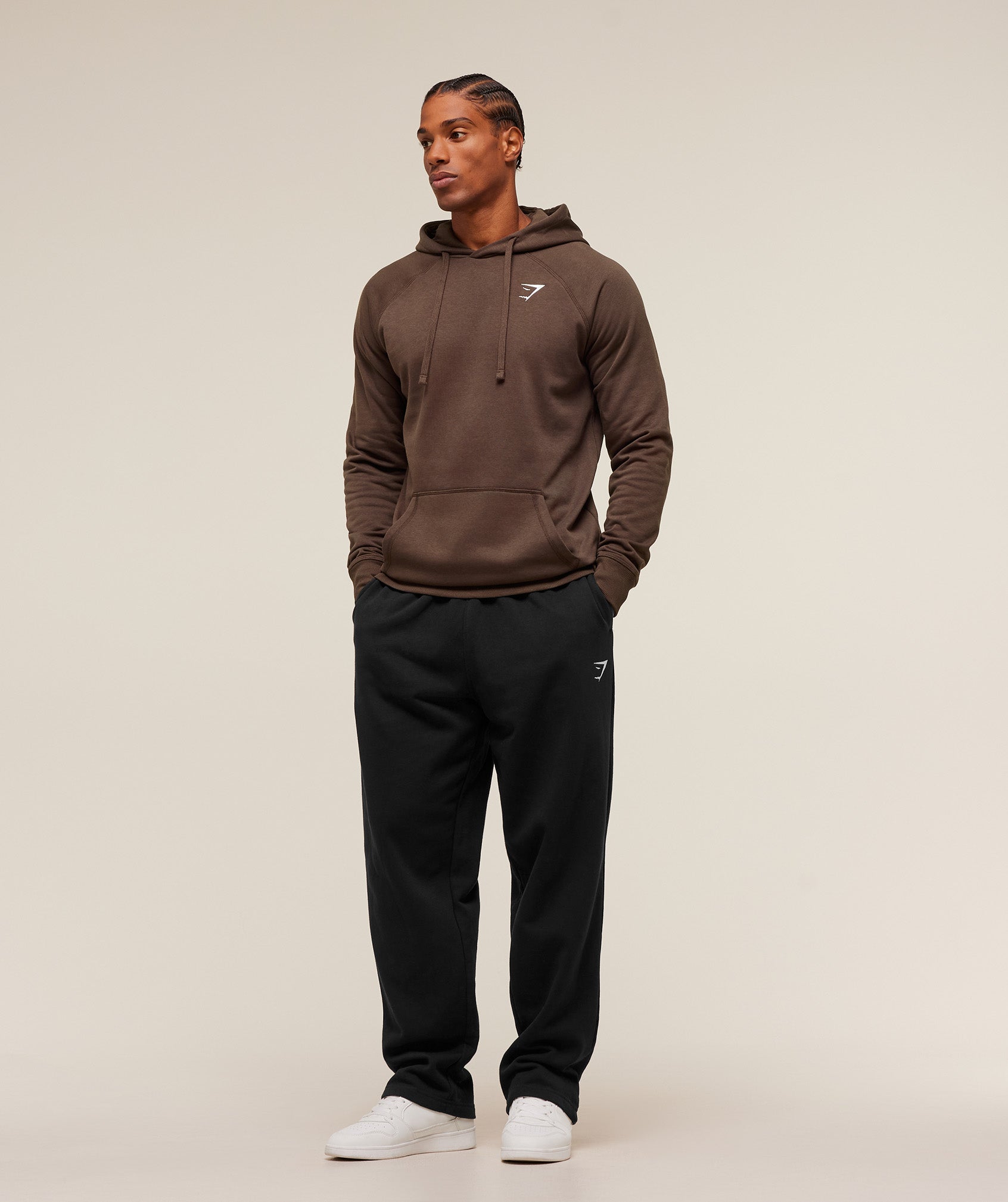 Gymshark Crest Hoodie - Archive Brown