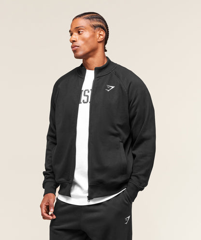 Gymshark Crest Oversized Track Jacket - Black