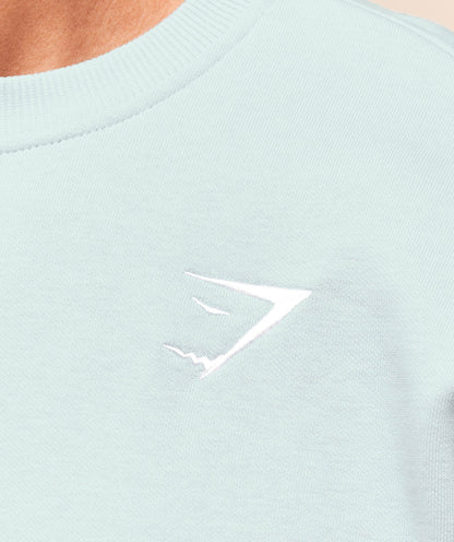 Gymshark Crest Oversized Crew - Smoke Blue