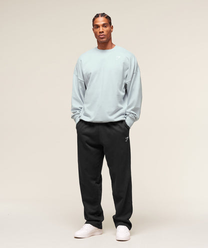 Gymshark Crest Oversized Crew - Smoke Blue