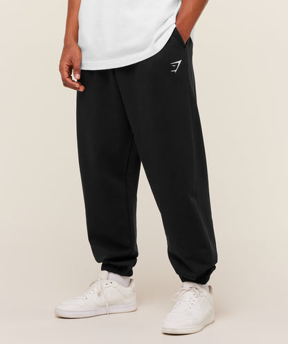 Gymshark Crest Oversized Joggers - GS Black