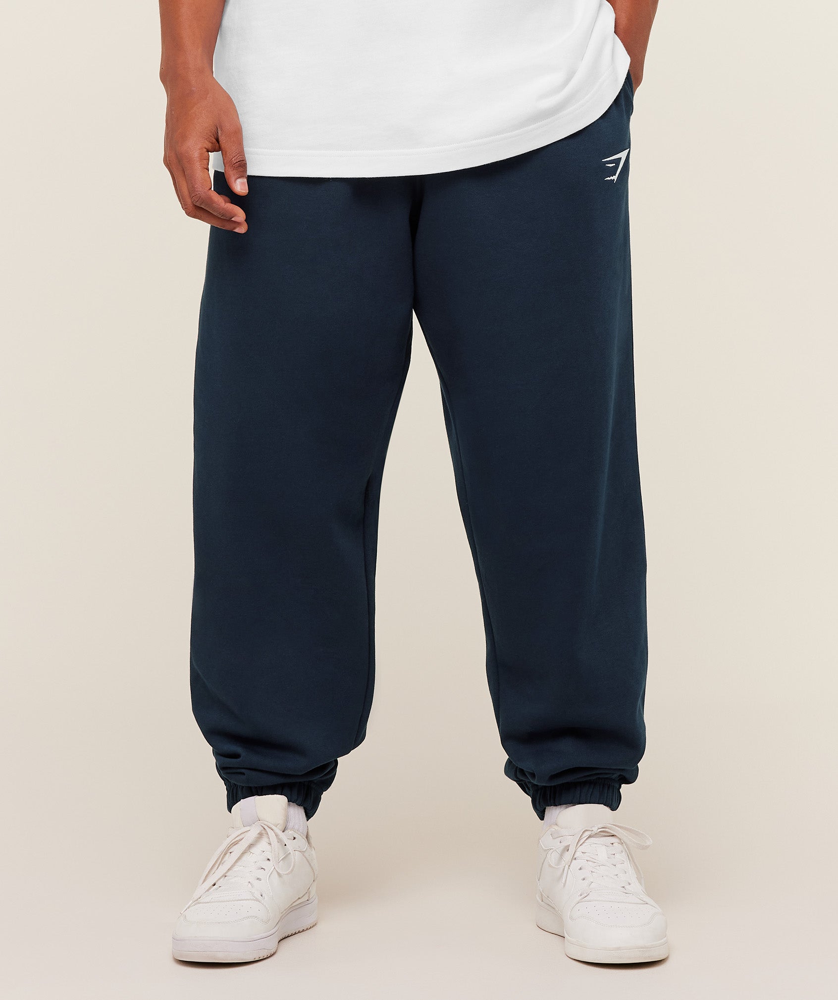 Gymshark Crest Oversized Joggers - GS Navy