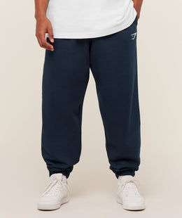 Gymshark Crest Oversized Joggers - GS Navy