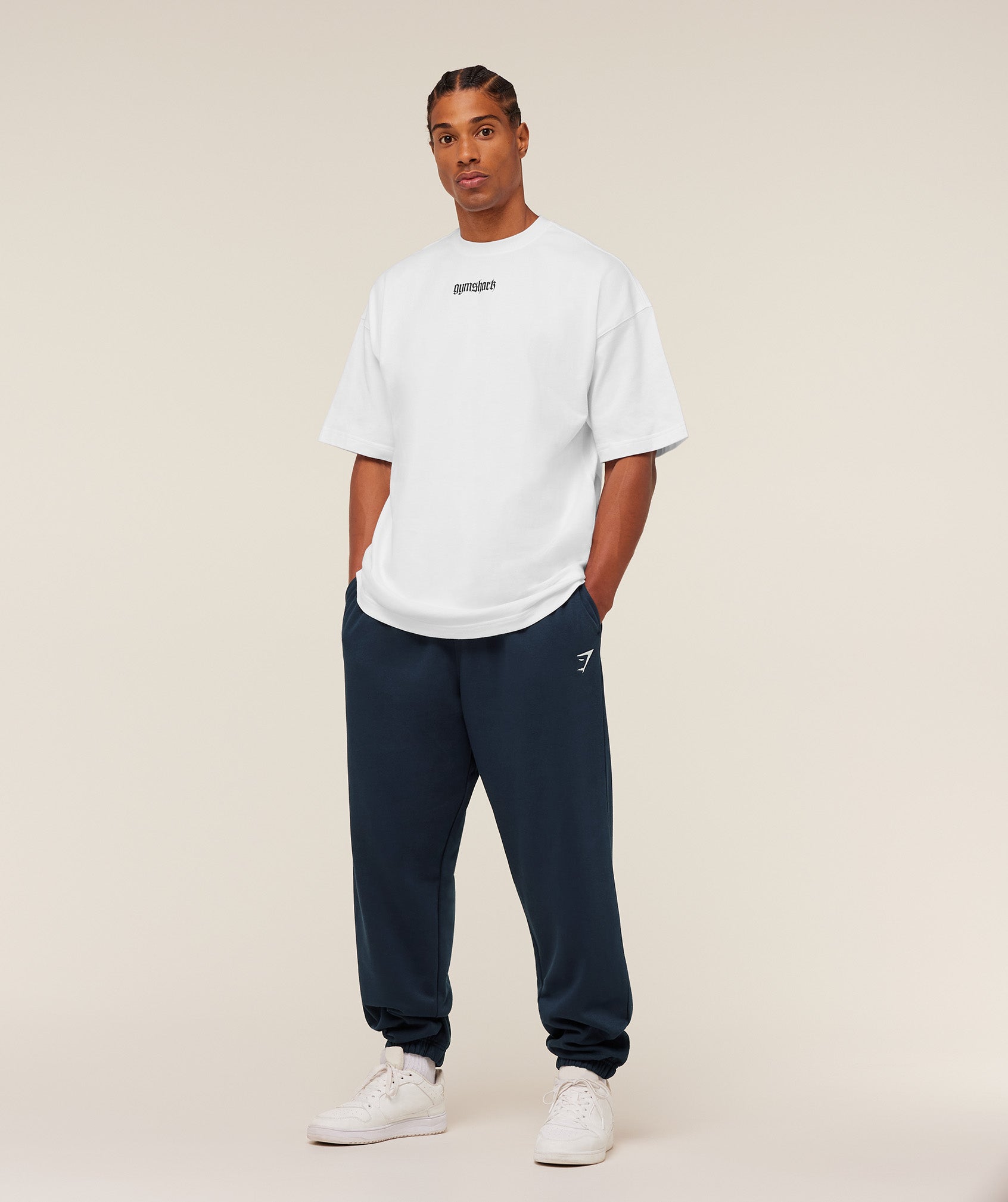 Gymshark Crest Oversized Joggers - GS Navy