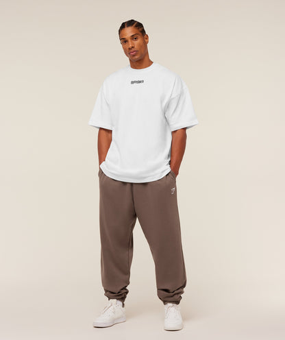 Gymshark Crest Oversized Joggers - Soft Brown