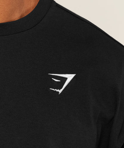 Gymshark Crest Oversized T-Shirt - GS Black