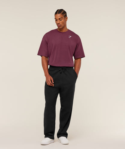 Gymshark Crest Oversized T-Shirt - GS Impact Burgundy