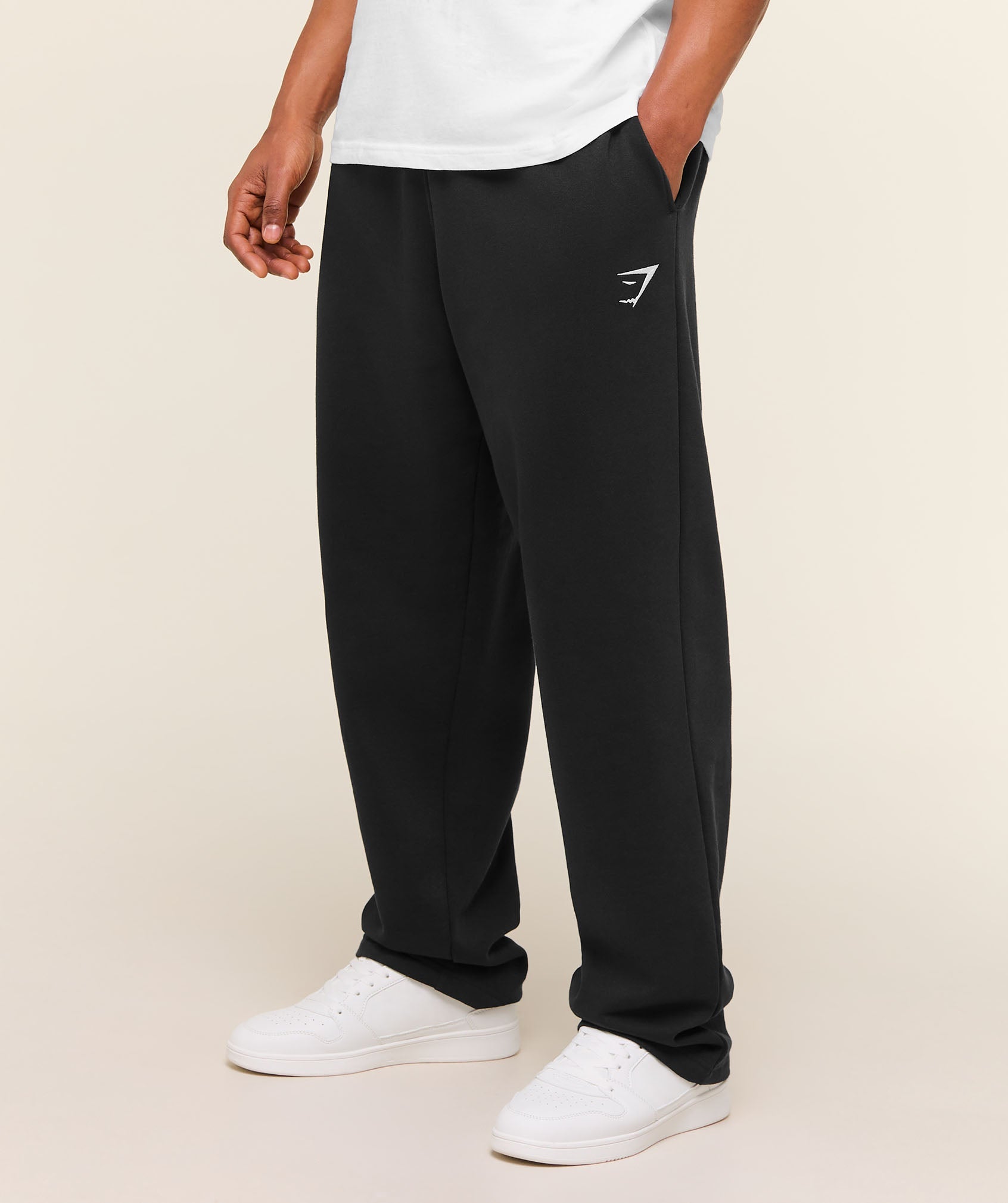 Gymshark Crest Straight Leg Joggers - Black