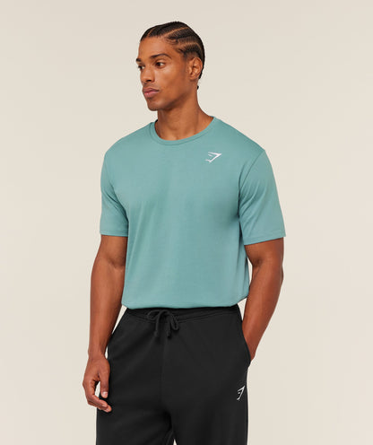 Gymshark Crest T-Shirt - GS Storm Blue