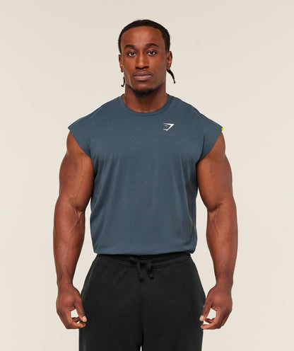 Gymshark Critical Cut Off Tank - GS Stealth Blue