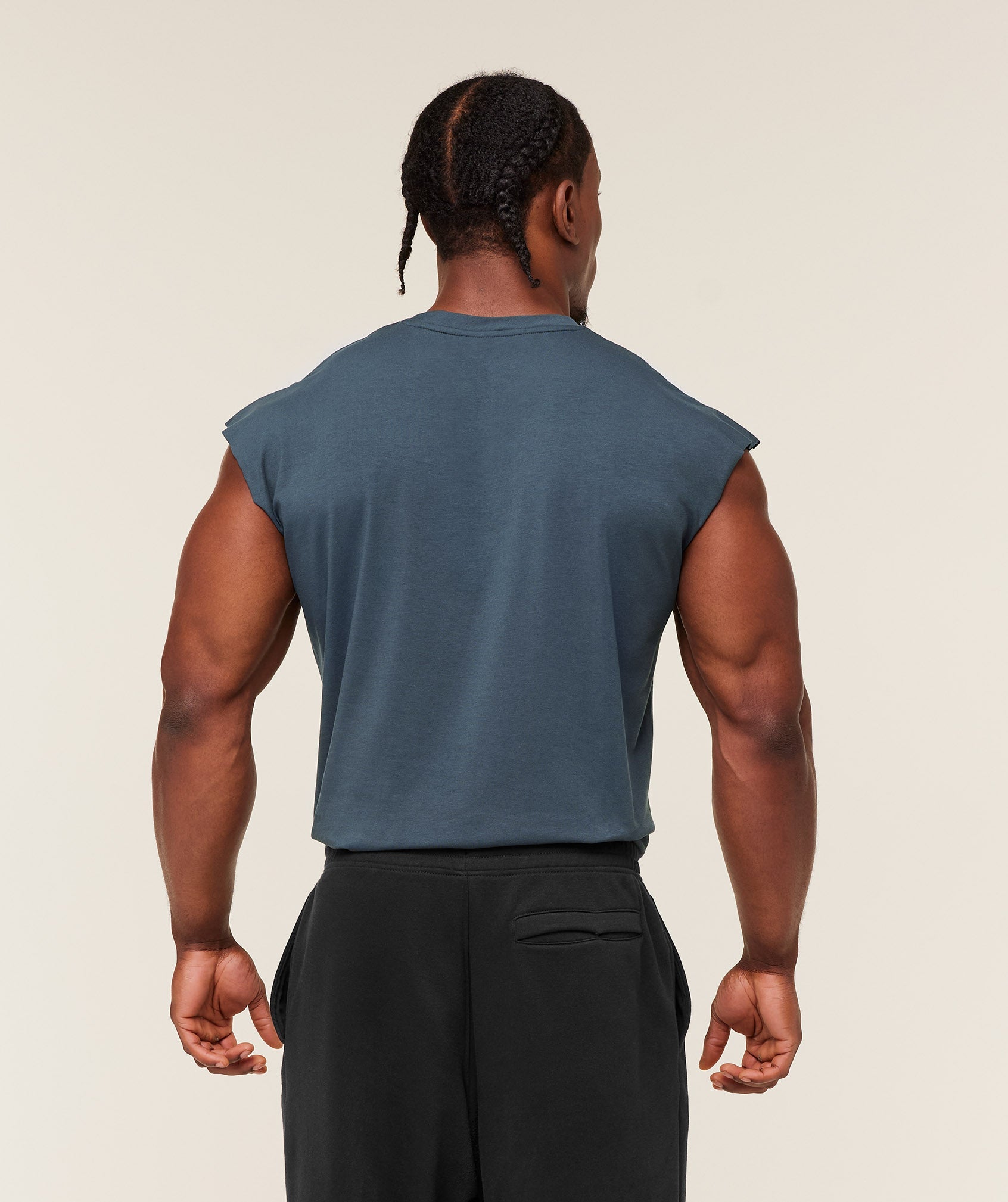 Gymshark Critical Cut Off Tank - GS Stealth Blue
