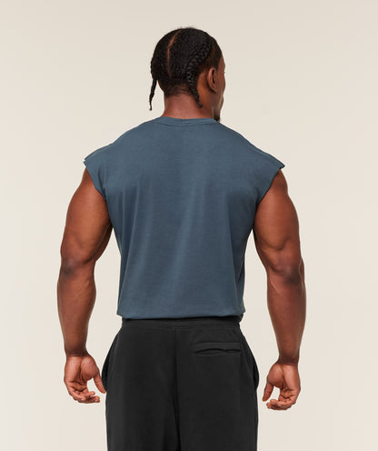 Gymshark Critical Cut Off Tank - GS Stealth Blue