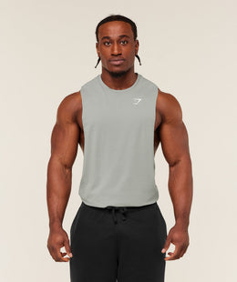 Gymshark Critical 2.0 Drop Arm Tank - Smokey Grey