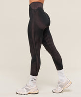 Gymshark Diffuse Seamless Leggings - Black/Calm Pink