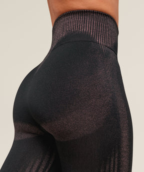 Gymshark Diffuse Seamless Leggings - Black/Calm Pink