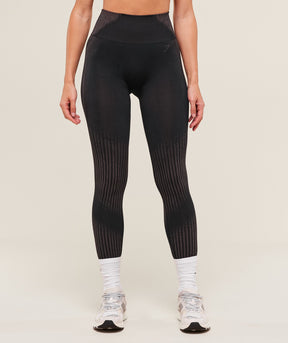 Gymshark Diffuse Seamless Leggings - Black/Calm Pink