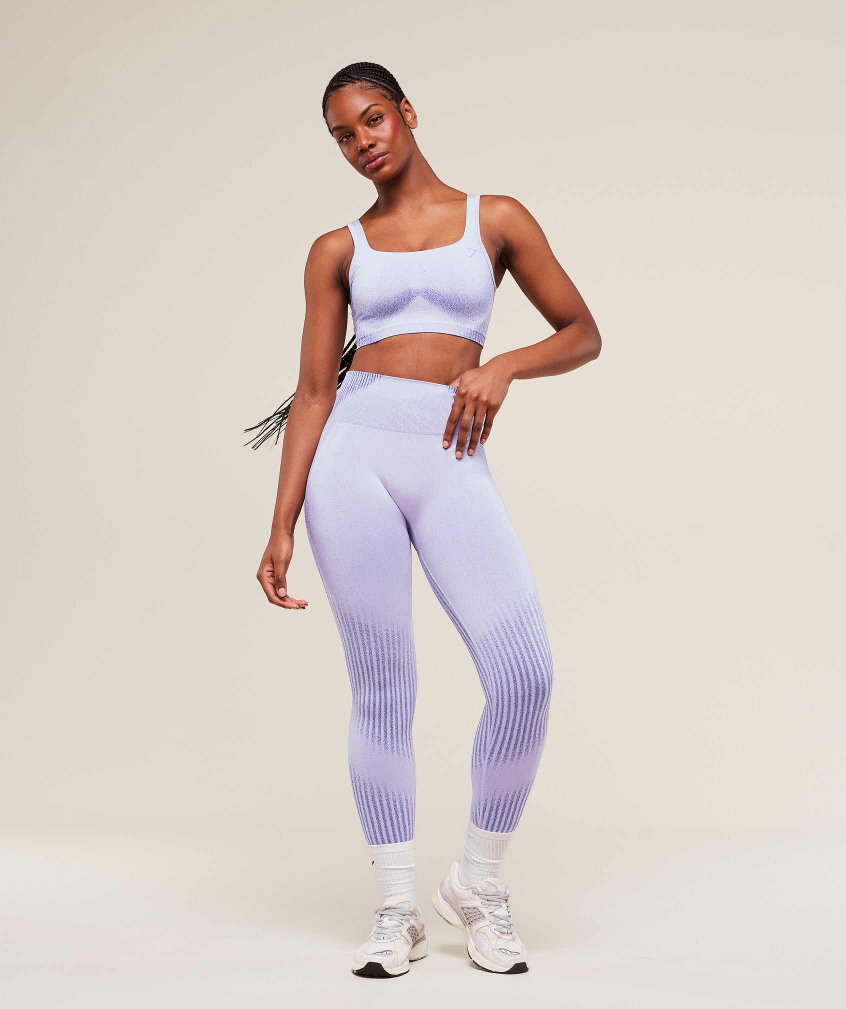 Gymshark Diffuse Seamless Leggings - Fresh Lilac/Cobalt Purple