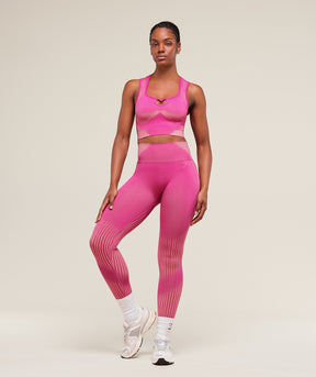 Gymshark Diffuse Seamless Leggings - Winning Pink/Refresh Yellow