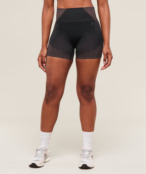 Gymshark Diffuse Seamless Shorts - Black/Calm Pink