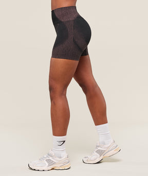 Gymshark Diffuse Seamless Shorts - Black/Calm Pink
