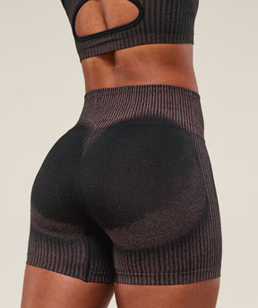 Gymshark Diffuse Seamless Shorts - Black/Calm Pink