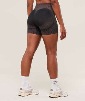 Gymshark Diffuse Seamless Shorts - Black/Calm Pink
