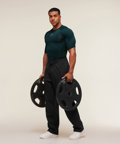 Gymshark Element Baselayer T-Shirt - Deep Petrol Blue/Sorbet Yellow