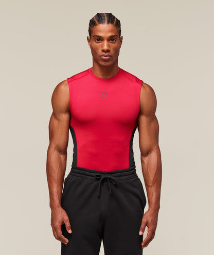 Gymshark Element Tank - Carmine Red/Black