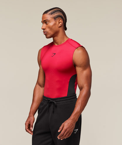 Gymshark Element Tank - Carmine Red/Black