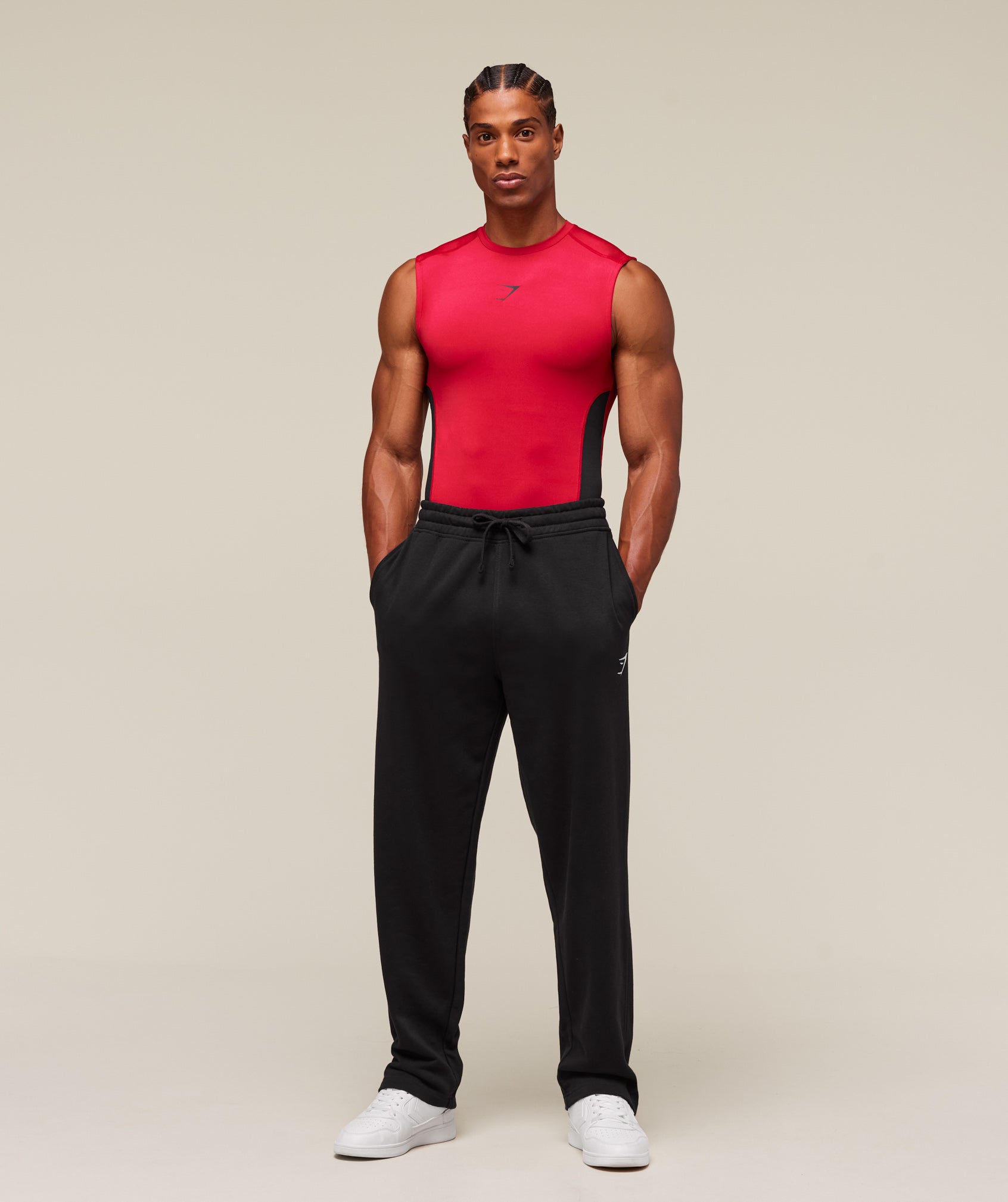 Gymshark Element Tank - Carmine Red/Black