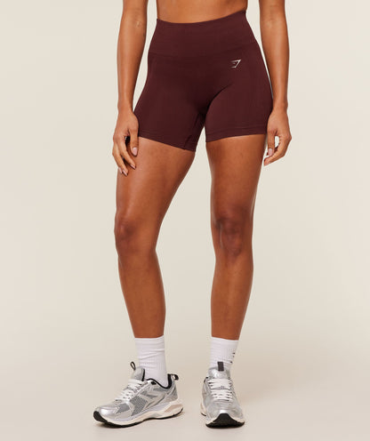 Gymshark Energise Seamless Shorts - Rich Maroon