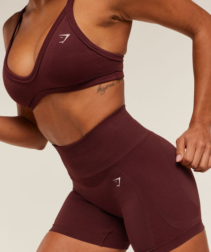 Gymshark Energise Seamless Shorts - Rich Maroon