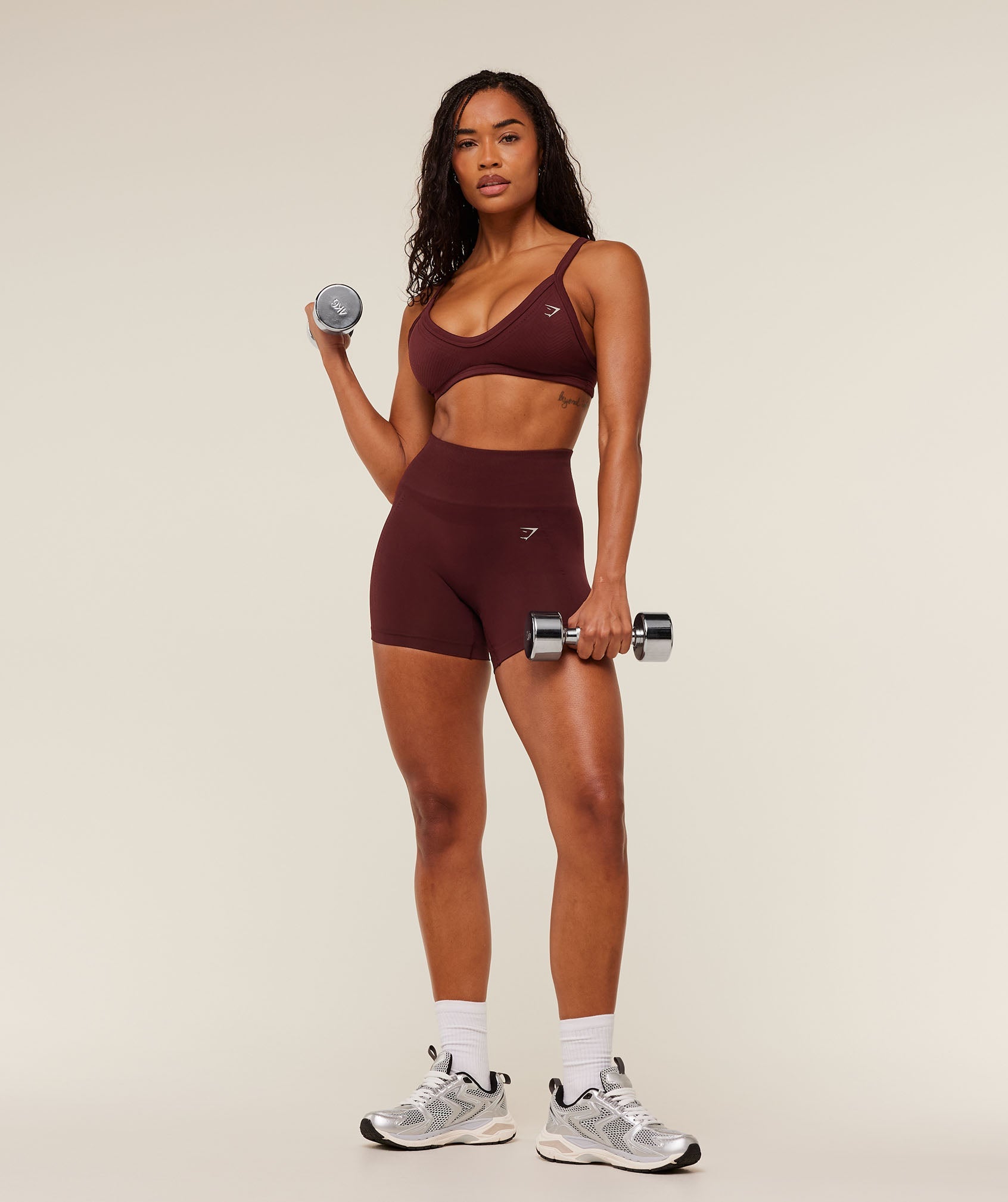 Gymshark Energise Seamless Shorts - Rich Maroon