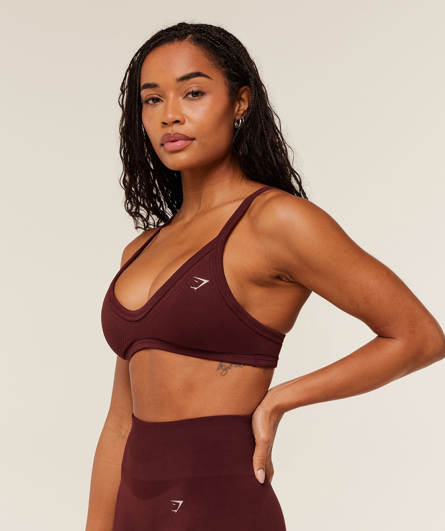 Gymshark Energise Seamless Sports Bra - Rich Maroon