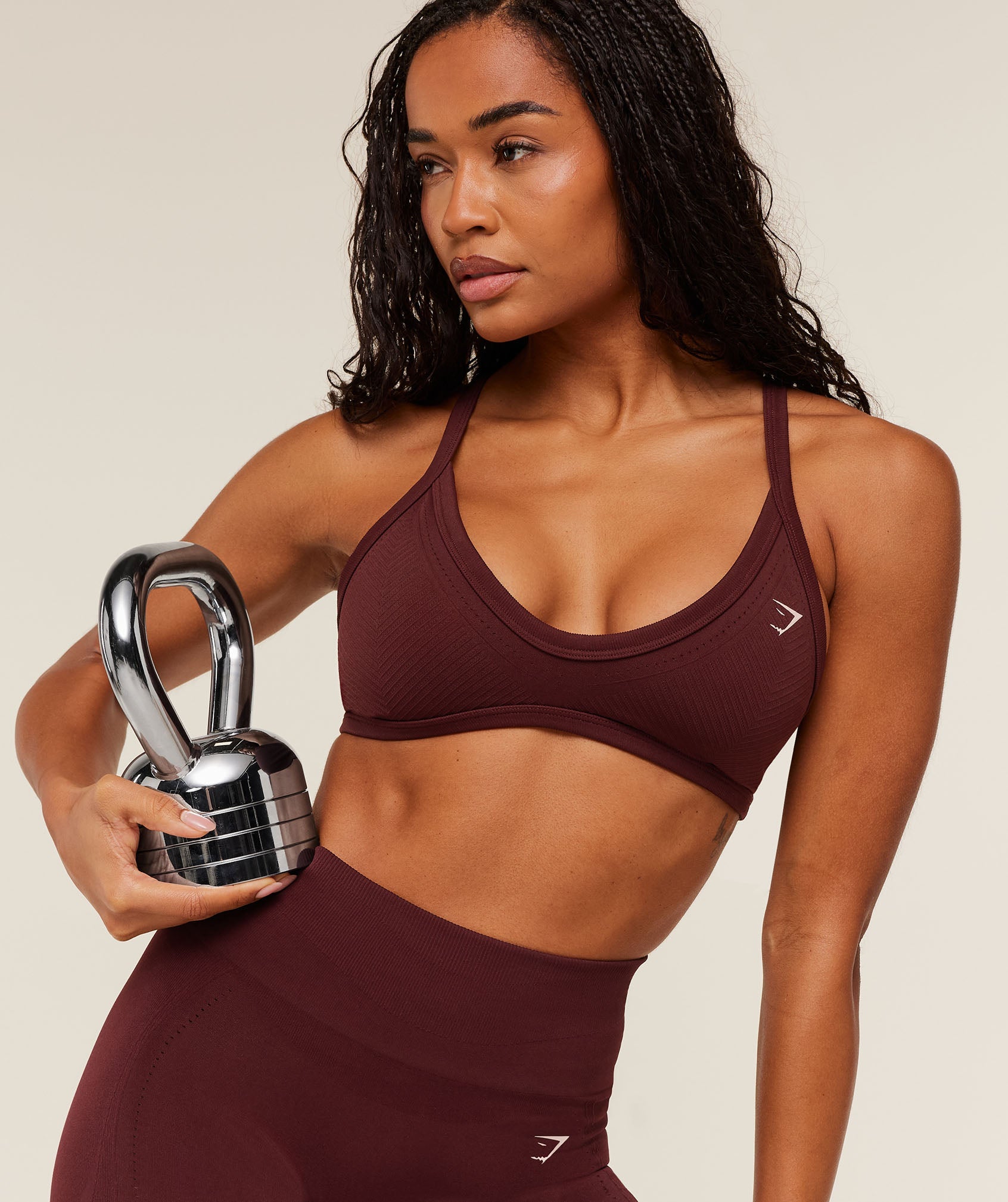 Gymshark Energise Seamless Sports Bra - Rich Maroon
