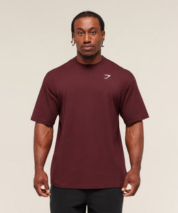 Gymshark Essential Oversized T-Shirt - Rich Maroon