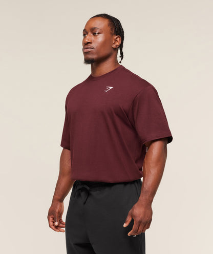 Gymshark Essential Oversized T-Shirt - Rich Maroon