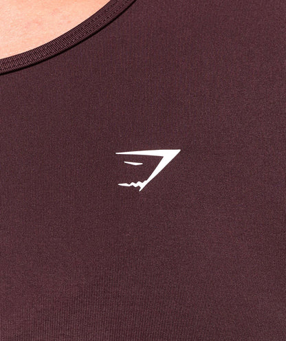 Gymshark Everyday Seamless Long Sleeve Crop Top - Cherry Purple