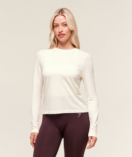 Gymshark Everyday Seamless Long Sleeve Top - Soft White