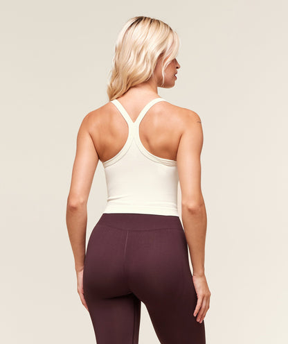Gymshark Everyday Seamless Ribbed Midi Top - Soft White
